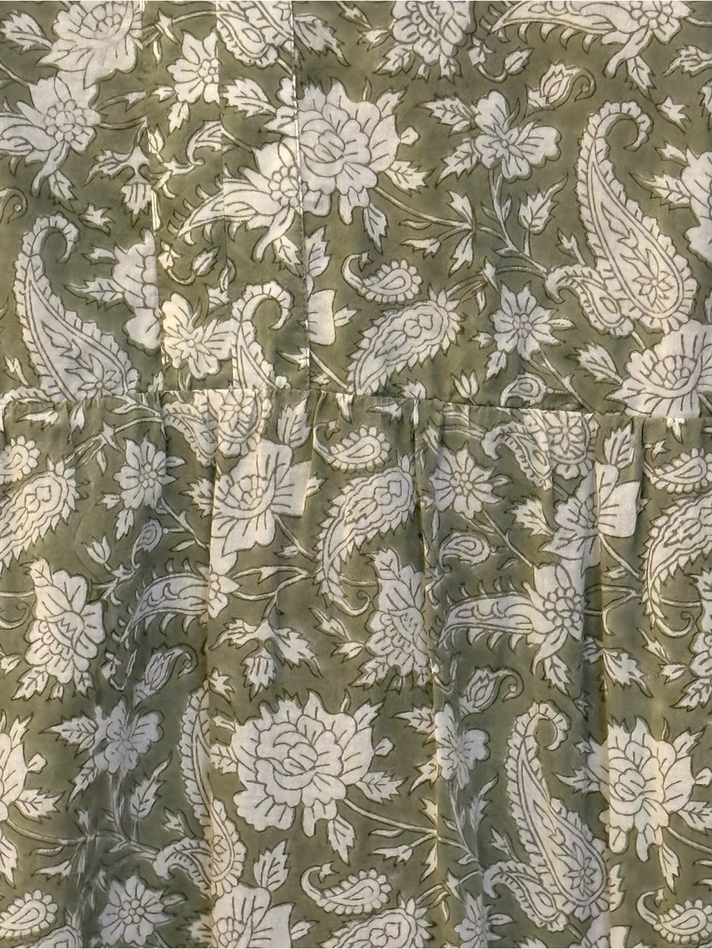 J. Jill Pure Jill Green & White Floral Mini Dress | 100% Cotton | Size Medium - Picture 6 of 9